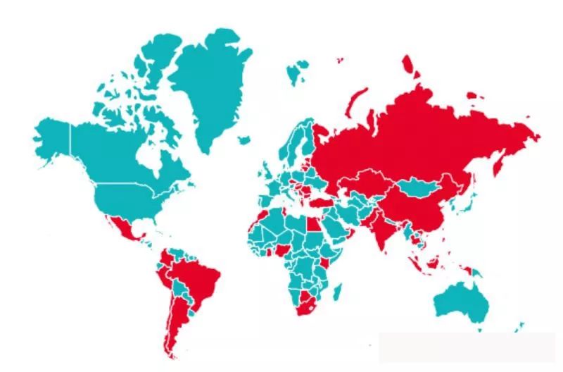 新兴经济体涵盖的国家/地区