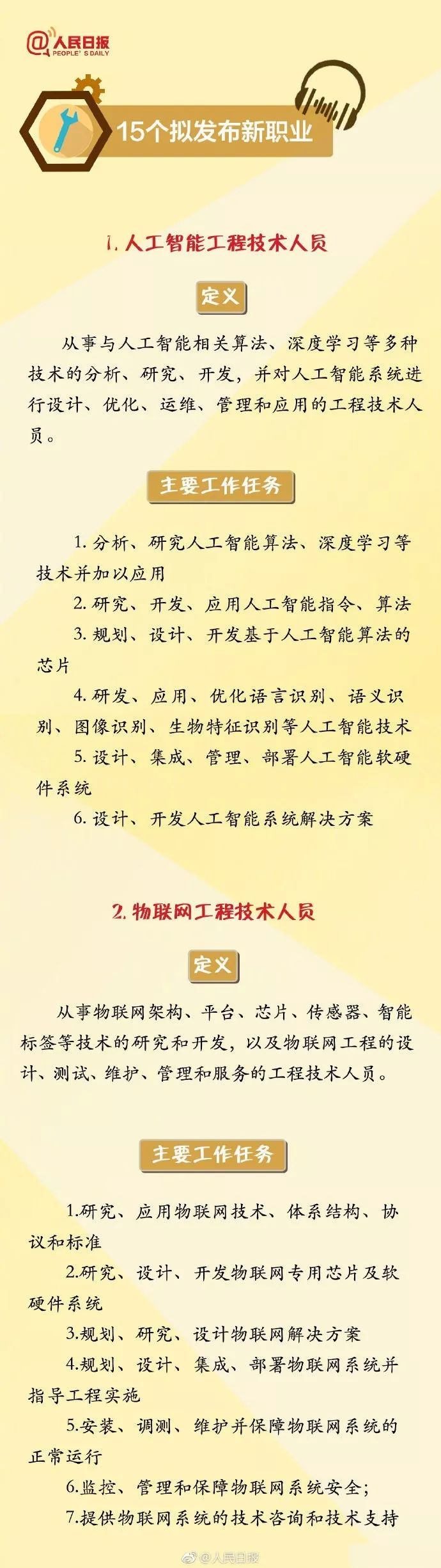 人社部拟发布15项新职业