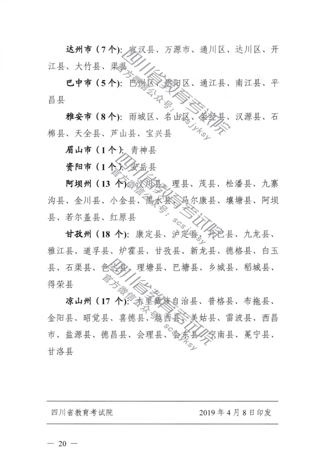 2019年四川省三大专项计划报考条件